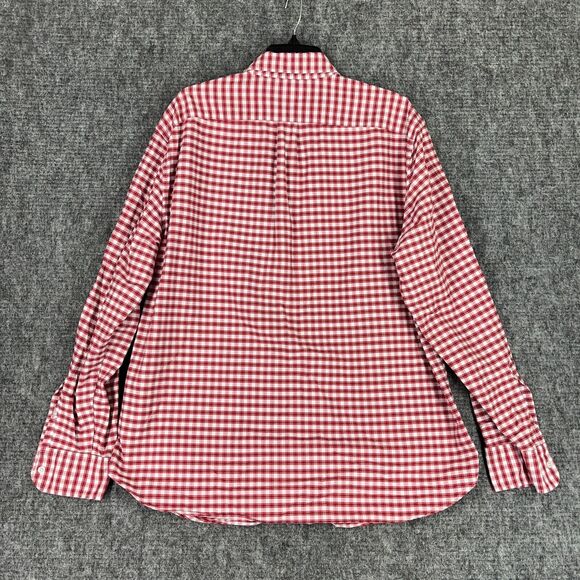 J.Crew Shirt Mens XXL Red Plaid Classic Fit Flex Oxford Business Casual Camping - Picture 2 of 8